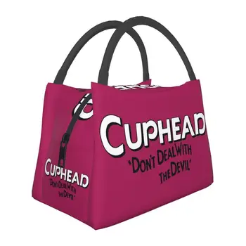 Термоизолированные сумки для ланча Hot Game Cuphead, женские Сменные сумки для ланча, для работы, путешествий, хранения еды, коробка для еды