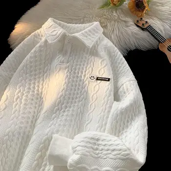 Рубашка ПОЛО в американскую бриллиантовую клетку, толстовка для мужчин осенью, дизайнерская одежда, весенне-осенний модный бренд, тяжелый топ с капюшоном