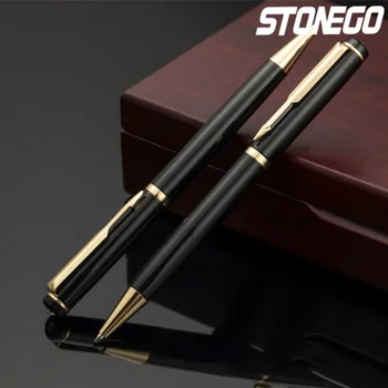 Шариковая ручка STONEGO с хромированным покрытием, элегантная фирменная ручка, подарочные ручки для мужчин и женщин