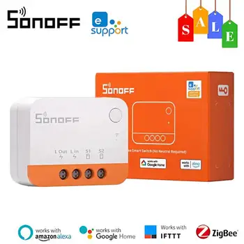 SONOFF ZBMINIL2 Модуль Zigbee Smart Switch Не требуется нейтральный провод 2-полосное управление для автоматизации умного дома поддержка Alexa Google