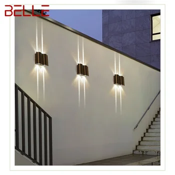 Бра BELLE Outdoor Light Алюминиевый светодиодный современный настенный светильник для патио Водонепроницаемый Креативный декоративный светильник для крыльца балкона коридора