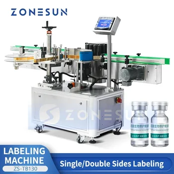 ZONESUN Автоматический Аппликатор этикеток, обертывающий этикетировочную машину, Высокоскоростное оборудование для маркировки круглых бутылок ZS-TB130