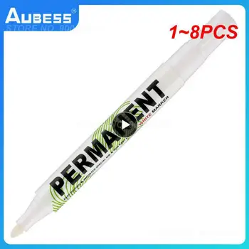 Набор из 1-8 шт. белого фломастера ручки для граффити водонепроницаемый блокнот для перманентной покраски шин масляная экологическая ручка