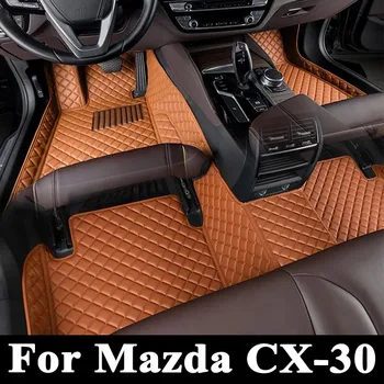 Автомобильные Коврики Для Mazda CX-30 DM 2020 2021 2022 2023 CX30 CX 30 Водонепроницаемый Прочный Ковер Кожаный Коврик Полный Комплект Автомобильных Аксессуаров