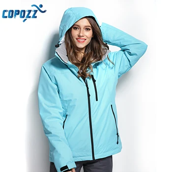 Лыжная куртка COPOZZ, женская сноубордическая куртка, лыжное пальто, женская зимняя уличная теплая водонепроницаемая Ветрозащитная дышащая одежда с капюшоном