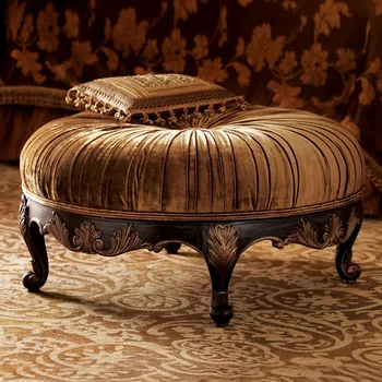Диван-табурет из массива дерева, деревянная ткань для переодевания обуви, сельская старая кровать