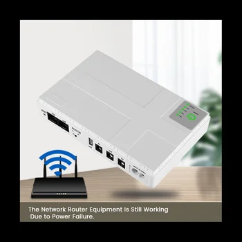 Источник бесперебойного питания 5V 9V 12V Mini UPS POE 10400mAh с Резервным аккумулятором для WiFi-Маршрутизатора CCTV (штепсельная вилка США)