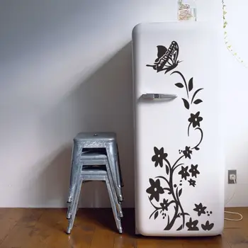 Креативная наклейка с бабочкой На холодильник, украшение дома, Настенная роспись кухни, наклейки на стены своими руками, Обои для детской комнаты