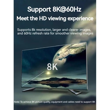 HDTV Версии 2.1 8k60hz Highdefinition Тонкая Линия Высокой Четкости для Монитора Компьютерной Приставки Соединительный Кабель Коленный Кабель 594A