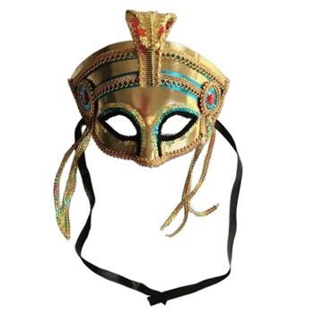 Золотой Египетский обруч для волос в виде Змеи, Повязка на голову для Косплея, Винтажный Головной Убор для Вечеринок, Готический Обруч для волос