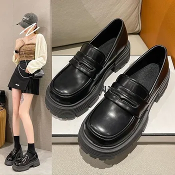 Женская обувь на плоской подошве Ladie Lolita, кожаная обувь для колледжа, высококачественная обувь в стиле школьниц, Униформа Jk, Обувь на толстой подошве, женская обувь