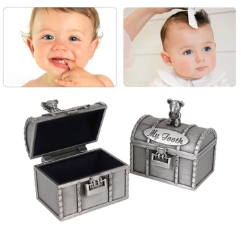 1 Пара Коробочек для Зубов и Завитков Baby First Tooth and Curl Keepsakes Box Set Kids Teeth Curl Container Подарочная Коробка