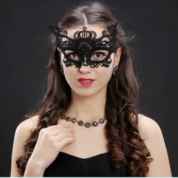 Кружевная маска, Маскарадная венецианская маска для глаз, сексуальная женская маска для костюмированного бала на Хэллоуин, карнавал, черный
