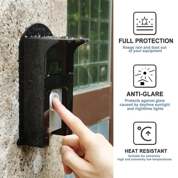 Пластиковый дождевик для дверного звонка, подходящий для моделей Ring, Водонепроницаемый защитный экран для дверных звонков, видеодомофоны