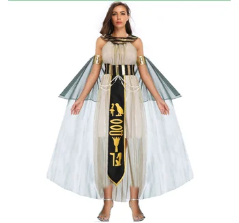 Костюм на Хэллоуин для взрослых фараон королева Египетский костюм Клеопатры Женщины мужчины маскарадный костюм Древнего Египта косплей