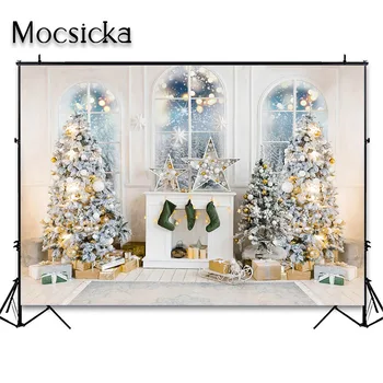 Mocsicka Белый Камин Внутренние Фоны для Фотостудии Рождественский Фон для Фотосессии Phootcall