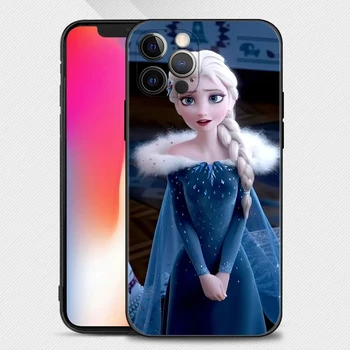 Чехол для телефона Disney Frozen Anna and Elsa 15 14 Pro Max 12 13 Soft 11 XR Mini X SE2 8 XS Tpu 7 Plus SE20 Прозрачный ЧЕХОЛ для пары