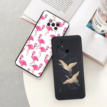 Чехол Для Телефона Xiaomi Mi Poco X5 Pro X4 GT C55 C50 C40 X3 M4 M3 M5S F4 F3 F1 NFC Animal Pink Flamingo Защитная Крышка Камеры