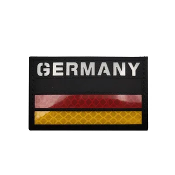 3D Флаг Германии Инфракрасные ИК-светоотражающие нашивки с вышивкой Deutschland, Немецкие военные нашивки, Значки с вышивкой тактического орла