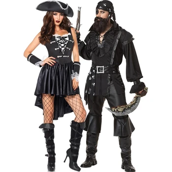 Костюм пирата Альдульта Пираты Джек Воробей Косплей Костюм Мужчины Женщины Пираты Карибского Моря Ролевой костюм Хэллоуин Карнавальная вечеринка