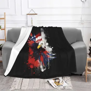 Фланелевое одеяло USA Eagle на День независимости, уютное мягкое флисовое покрывало на кровать