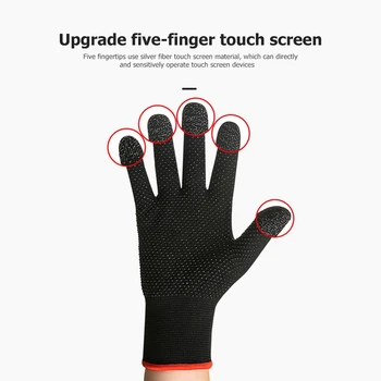 6 шт. игровых перчаток для PUBG, защищающих от пота, не чувствительных к царапинам, для игры на экране, перчатки с рукавом для большого пальца