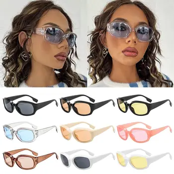 Винтажные очки UV400, солнцезащитные очки Y2K, футуристические оттенки, женские солнцезащитные очки в стиле панк