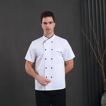 Униформа шеф-повара для мужчин и женщин с логотипом ресторана, индивидуальная одежда повара, рукава рубашки, куртка, дизайн верха, принт