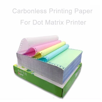 Безуглеродистая бумага для компьютерной печати Объемом 5 л/2 Г Для Точечно-Матричного принтера 1000 Листов, 5 Слоев, Три Колонки (Три группы) На Листе