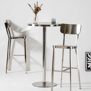 Современный дизайн барного стула в скандинавском стиле Металлическая стойка барный стул Высокий кухонный табурет Мебель для ресторана Taburete Alto Бесплатная Доставка