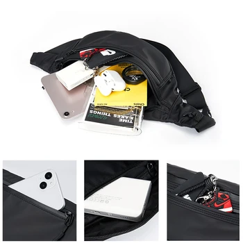 Мужская винтажная маленькая сумка-мессенджер из ПВХ на молнии чистого цвета, дорожная сумка через плечо, нагрудная сумка-слинг с отверстием для кабеля наушников