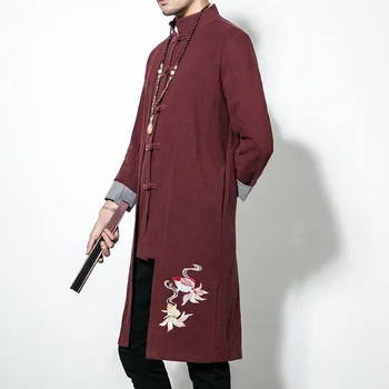 Традиционная китайская одежда Для мужчин Азиатская одежда Рубашка Кунг-фу Восточный халат Костюм Тан Китайский традиционный костюм 10606