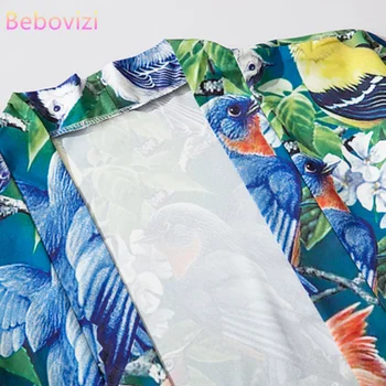 Мода 2021 Лето Принт Попугая Свободная Японская Уличная Одежда Кардиган Женщины Мужчины Harajuku Хаори Кимоно Косплей Блузка Топ Юката