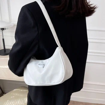 Новые модные женские сумки, ретро однотонная нейлоновая сумка через плечо, повседневная женская водонепроницаемая сумка-бродяга, хозяйственная сумка