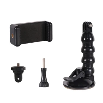 Регулируемый кронштейн в форме змеи для телефона, Гибкий держатель на присоске с гусиной шеей, совместимый со спортивной камерой DJI Osmo
