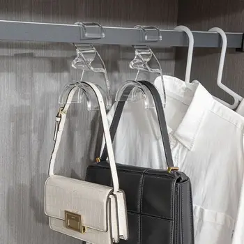 Акриловая вешалка для сумок, прочная компактная прозрачная вешалка для одежды, подвесной шкаф, крючок для сумки, ванная комната