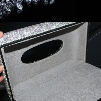 Полная алмазная коробка для салфеток Аксессуары для интерьера Автомобиля хрустальный Орнамент Коробка для салфеток лоток Блочный Тип Автомобиля для хранения идеи Фиолетовый Розовый Новый