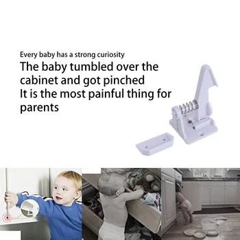 Упаковка из 6 Детских Защитных Замков Для Кухонного шкафа Для Защиты Младенцев