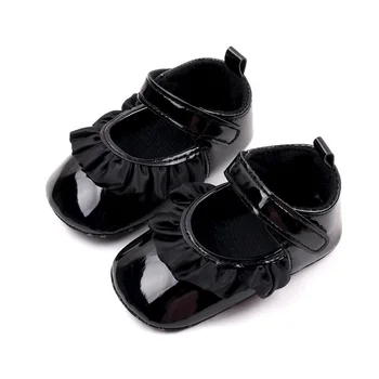 Обувь Для новорожденных Девочек 0-18 м, Обувь для малышей из Искусственной Кожи, Мягкая Подошва, Противоскользящая Обувь Принцессы Для Младенцев, Первые Ходунки, Zapatos Bebe