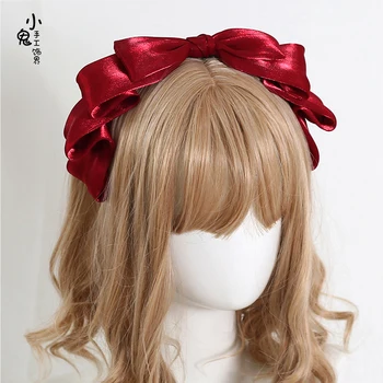 Жемчужный джокер JK обруч для волос Японская русалка с элегантным бантом на голове Лолита фулла мисс Кей си