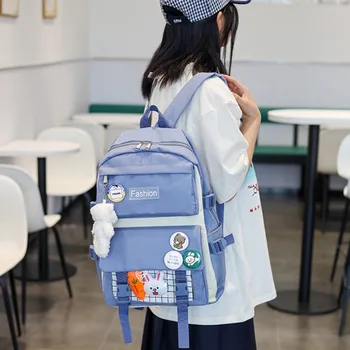 Рюкзак для ученицы средней школы Из четырех предметов, набор рюкзаков для начальной школы, подходящий для учебы девочек, сумка для ремонта Mochila