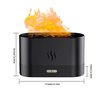 Новогодний подарок Пламенный Аромадиффузор Увлажнитель воздуха Ультразвуковой Холодный Туманообразователь Фоггер Эфирное масло С 3D эффектом Огненная Лампа Дифузор