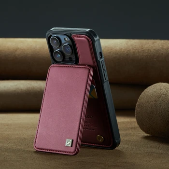 Кожаный чехол-бумажник для iPhone 14 Plus 11 12 13 Pro Max, роскошная противоугонная щетка, отделения для карт, противоударная задняя крышка