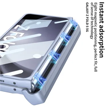 С кронштейном-подставкой, держателем для гнезда Spen Box (в комплекте емкостная ручка бесплатно) для Samsung Galaxy Z Fold 5, чехол на магнитной основе