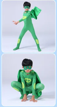 Хэллоуин Супергерой Кэтбой Гекко Оулетт Косплей костюм Детский аниме Рождественская вечеринка Маскарадная одежда для детей Подарок на День рождения детям