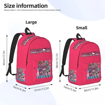 Рюкзак MONSTER HIGH TRANS для мужчин и женщин, Подростковый студенческий рабочий рюкзак для ноутбука, прочные холщовые сумки