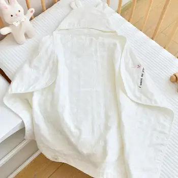 Детское хлопковое пончо с капюшоном, банный халат, 6-слойное банное полотенце, Пеленальное одеяло, прямая поставка