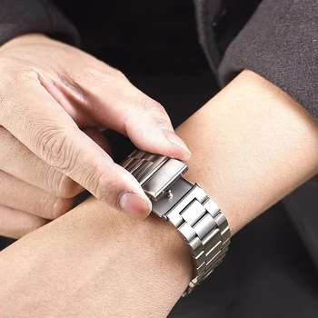 Металлический ремешок для Apple Watch Band 44мм 40мм 45мм 41мм 42мм 38мм Браслет из нержавеющей Стали для iWatch серии 765432SE 8 Ultra 49мм