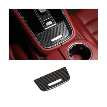 Для Porsche Panamera 2017-2020 Сухое углеродное волокно Центральный блок управления Коробка для хранения Отделка крышки Декоративные автомобильные Аксессуары