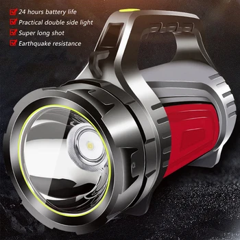 Перезаряжаемый светодиодный фонарик, мощный прожектор, водонепроницаемый фонарь сверхдлительного ожидания с USB-ВЫХОДОМ, фонарь